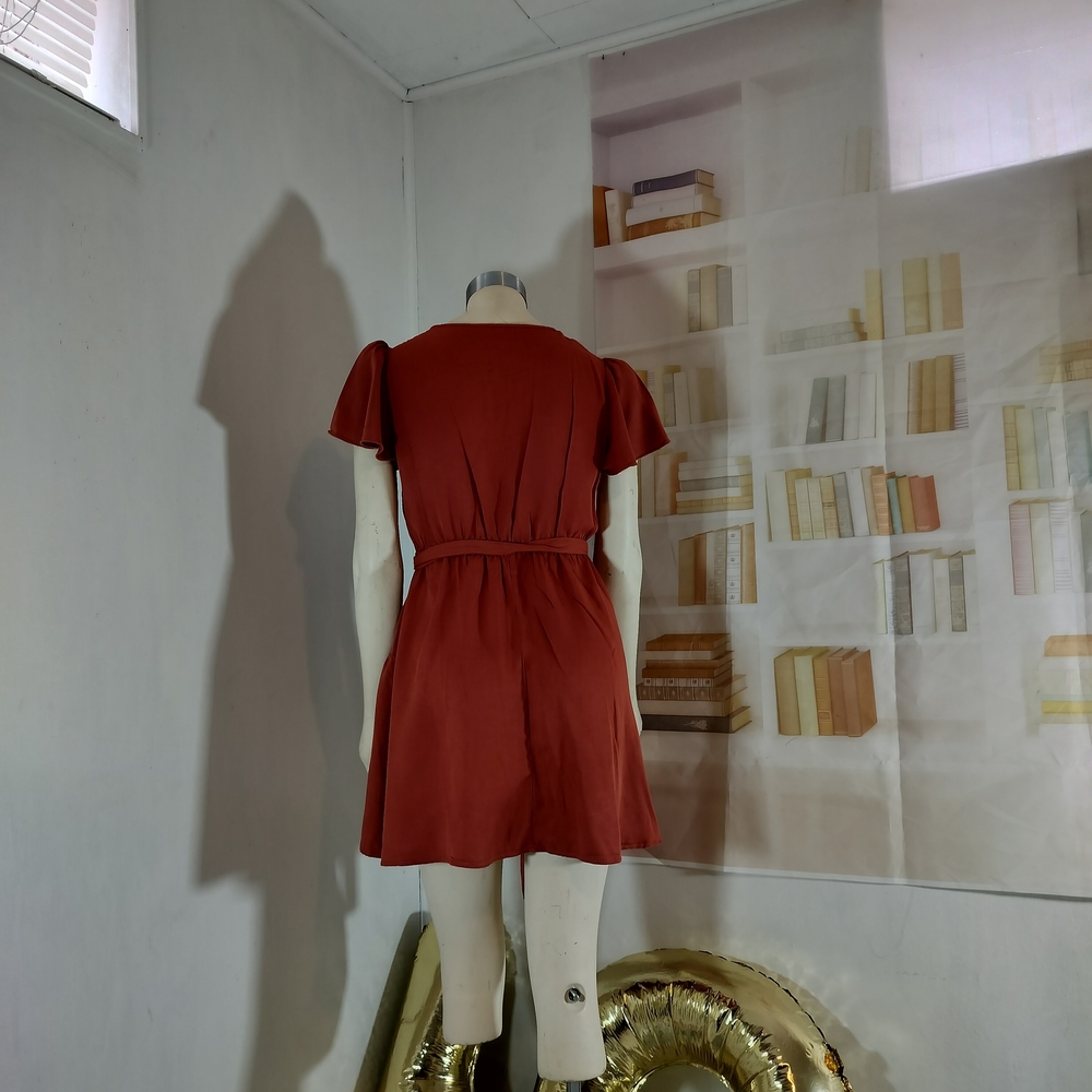 SHEIN Rust Mini Dress - Picture 3 of 5